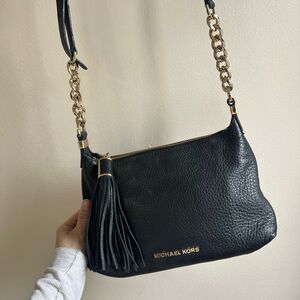Michael Kors Black Crossbody Bag with Gold Chain